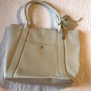 Vessel tote in a taupe color
